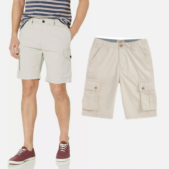 Lucky Brand Other - NWT Lucky Brand Mens 33 Stone Beige Stretch Cotton Cargo Shorts,